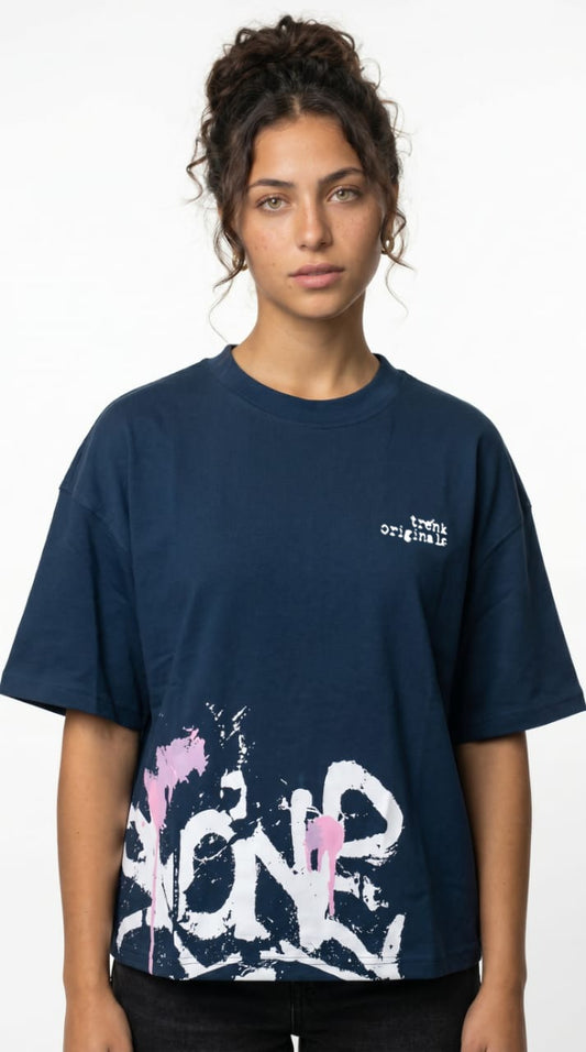 Double print boxy fit - girls