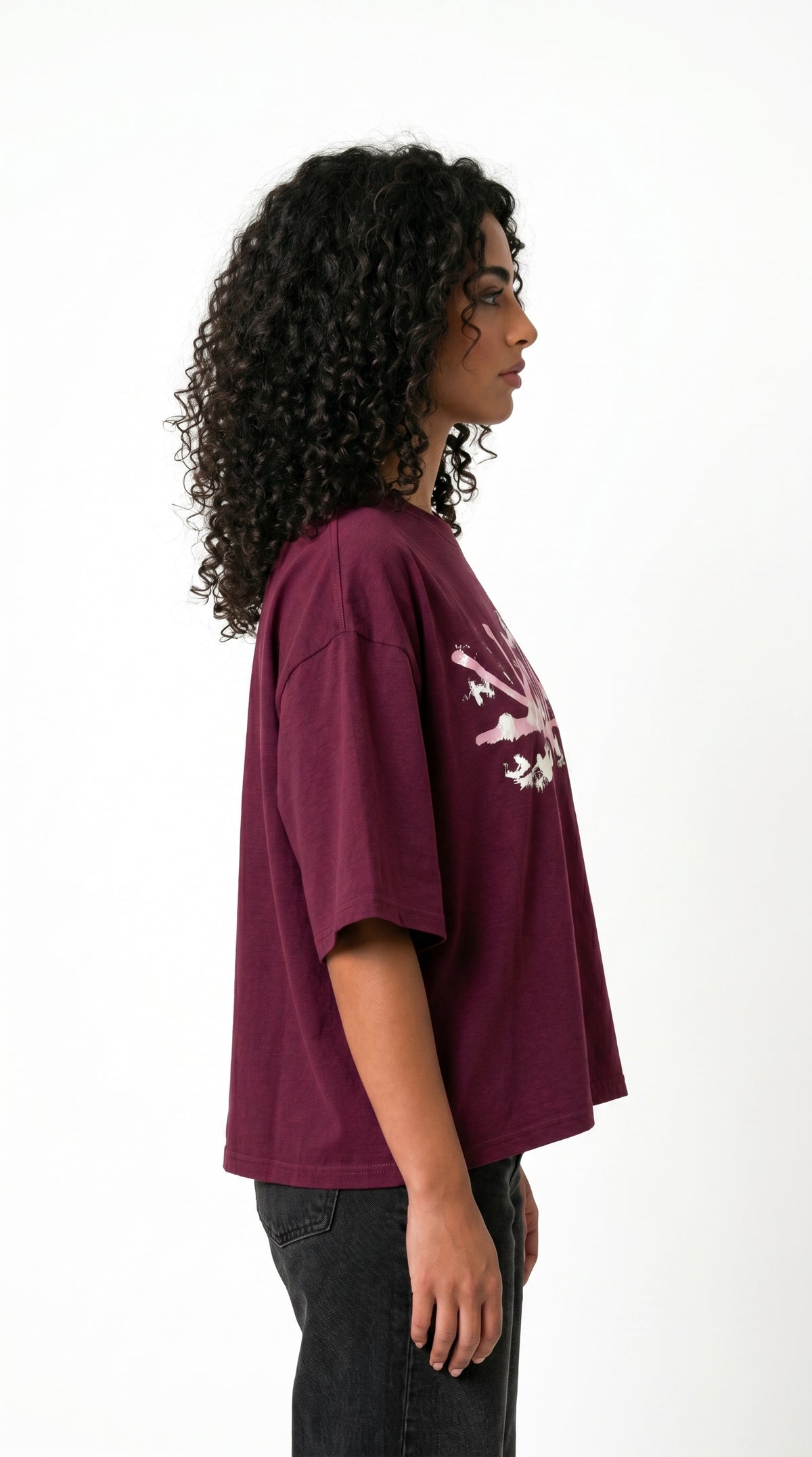 Boxy fit front print - girl